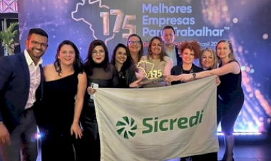 Sicredi é reconhecida como a melhor empresa para trabalhar no Brasil