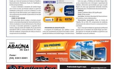 Prefeitura de Getúlio Vargas abre inscrições para curso gratuito de confeiteiro pelo programa RS Qualificação