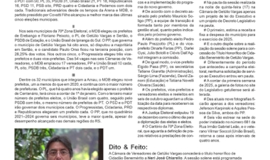 A dança das cadeiras nas Prefeituras e Câmaras - Comitê de transição de governo é nomeado em Getúlio Vargas -  Medalha Águas do Abaúna para Neri José Chiarello / Contexto - Por Neivo A T Fabris