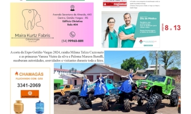 A Folha Regional, Ano 24, nº 1297. Getúlio Vargas RS, 18 de outubro de 2024.