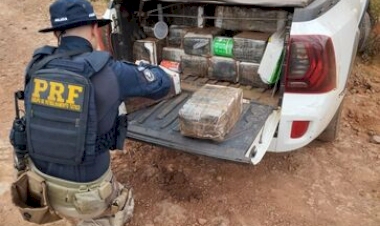 PRF intercepta 350 quilos de maconha em Almirante Tamandaré do Sul