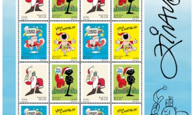 Correios lança emissão comemorativa de Natal com ilustrações de Ziraldo