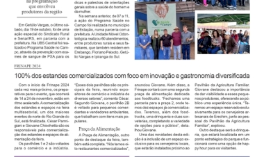 A Folha Rural – Os 100 maiores municípios do agronegócio / Sindicato Rural de Getúlio Vargas e Senar/RS promovem ações / Frinape 2024