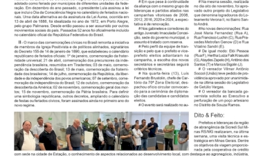 No intervalo de cinco dias, dois feriados nacionais - Contexto, por Neivo A T Fabris / edição de 15 de novembro.