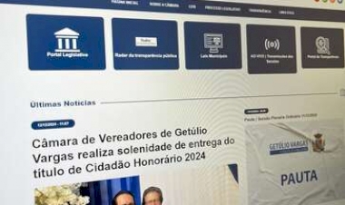 Câmara de Vereadores de Getúlio Vargas apresenta novo visual e funcionalidades aprimoradas no site institucional