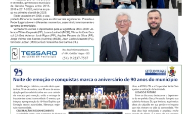 Diplomação dos eleitos em Getúlio Vargas