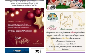 ESPECIAL NATAL 2024 - O Rotary Clube de Getúlio Vargas realizou seu jantar de confraternização de fim de ano no dia 10 do corrente mês no Five Pub.