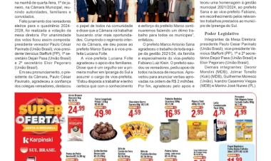 Ipiranga do Sul - Prefeito Marco Sana e vice-prefeita Luciane Folle tomam posse