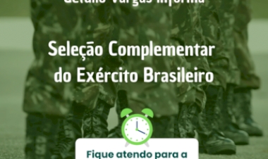 Exército realizará Seleção Complementar em Getúlio Vargas
