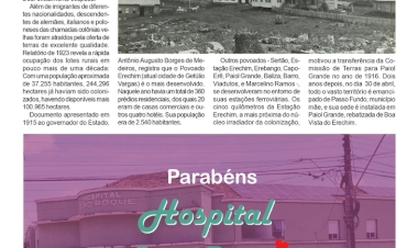 Os primórdios do atendimento à saúde no Alto Uruguai - Parte 1 / Mensagem do Município de Floriano Peixoto.
