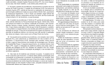 Com a palavra os vereadores – Contexto, por Neivo A T Fabris / Edição de 07/02/2025.