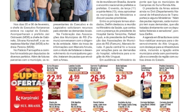 Prefeito Jair Ostrowski cumpre agenda em Porto Alegre /   Amau busca soluções em Brasília