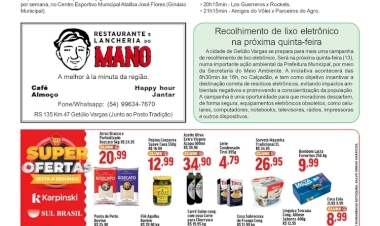 Rodada no Municipal de Vôlei de Getúlio Vargas / Campanha de recolhimento de lixo eletrônico