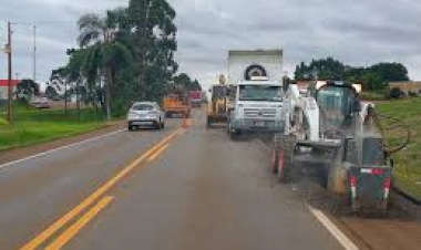 EGR realiza obras na a ERS-135, entre os quilômetros 60 e 78, em Getúlio Vargas, Erebango e Erechim.