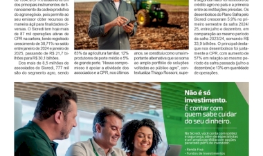 Sicredi - Instituição financeira supera o valor de R$ 30 bilhões em carteira de CPR