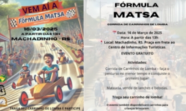 Machadinho se prepara para a Fórmula MATSA: adrenalina e diversão na corrida de carrinhos de lomba