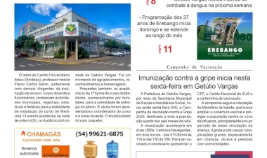 A FOLHA REGIONAL. Ano 25 nº 1.321. Getúlio Vargas RS, 04 de abril de 2025.