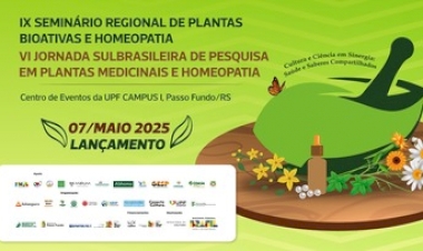 Evento online nesta quarta lança Seminário Regional e Jornada Sul Brasileira de Pesquisa sobre plantas bioativas e homeopatia