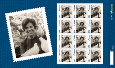 Selo dos Correios em celebração à trajetória de Eunice Paiva