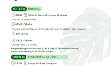 Getúlio Vargas abre a Semana do Meio Ambiente com programação educativa e interativa para estudantes