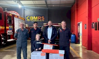 Bombeiros de Getúlio Vargas recebem novas motosserras para reforçar ações em desastres naturais