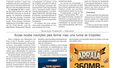 Ipiranga do Sul e Floriano Peixoto / ACCIAS / Enart divulga programação para evento em Erechim