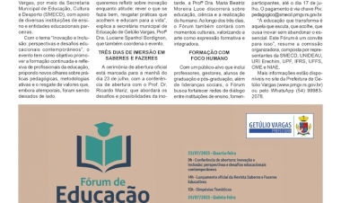 Fórum da Educação 2025 reúne educadores e especialistas