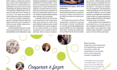 Especial - Dia Internacional do Cooperativismo. Artigo de opinião do presidente da Coprel