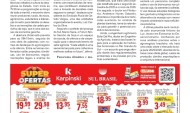 12ª Fórum Norte Gaúcho da Soja reúne especialistas e projeta cenários para a safra 2025/2026