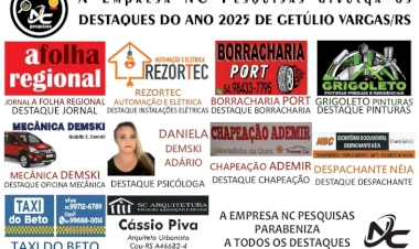 NC PESQUISA - Destaques do ano de 2025 de Getúlio Vargas / RS.
