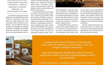 Horticultura - Um pilar da agricultura familiar / Especial  Dia do Colono e Motorista