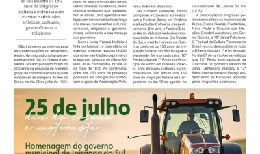 Dia do Colono e Motorista celebra o sesquicentenário da imigração italiana e polonesa