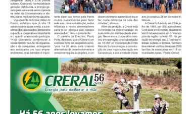 Creral  comemora 56 anos com inauguração de mais uma usina solar