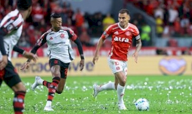 Diante de quase 44 mil torcedores, Inter se despede da Libertadores com derrota de 2 a 0 para o Flamengo