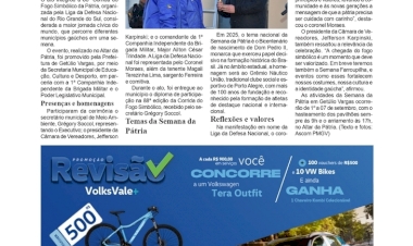 Fogo Simbólico chega a Getúlio Vargas e marca início da Semana da Pátria 2025