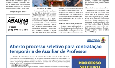 Comtur define diretrizes para programação do Natal no município de Getúlio Vargas