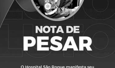 Nota de pesar do Hospital São Roque pelo falecimento  de Luís Oscar Müller.