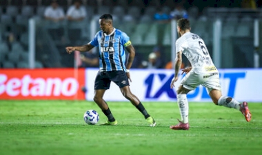Jogando fora de casa, Grêmio empata com o Santos em 1 a 1 pelo Brasileirão
