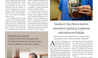 Simers reforça necessidade de se falar sobre o “verdadeiro dia do médico”. /  Exames preventivos gratuitos e palestras educativas em Estação
