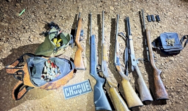 Ação do 3º BPChq resulta na prisão de 11 pessoas e apreensão de oito armas na Terra Indígena de Ventarra