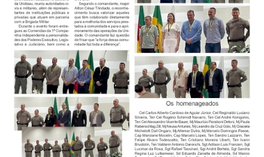 1ª Companhia Independente entrega comenda para marcar o 1º aniversário