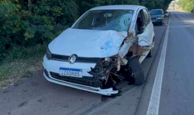 Casal de motociclistas morre em Ernestina; causador foge após acidente