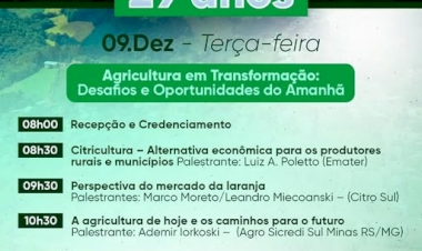 Floriano Peixoto 29 Anos – Programação especial com foco no setor primário
