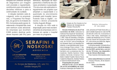 Hospital São José atinge a marca de 1.000 exames de tomografia computadorizada. / Boletim da Câmara de Floriano Peixoto.