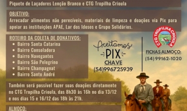 Cavalgada do Bem neste sábado em Getúlio Vargas 