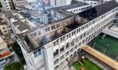 Incêndio atinge prédio centenário de escola Marista em Santa Maria