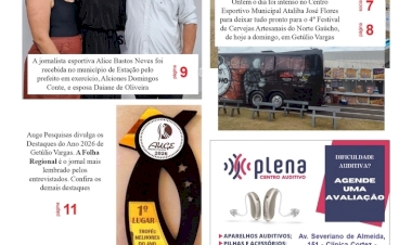 A FOLHA REGIONAL Ano 27, nº 1.367. Getúlio Vargas RS, 06 de março de 2026.