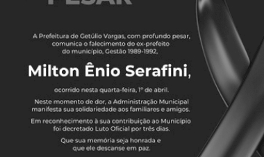 Nota oficial – Prefeitura de Getúlio Vargas