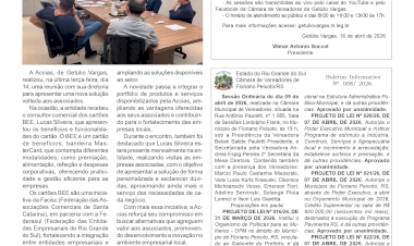 Accias amplia vantagem para seus associados; Boletins das Câmaras de Floriano Peixoto e Getúlio Vargaas.