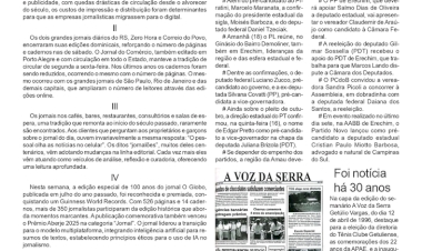 Jornalismo sem papel, por Neivo A T Fabris. Edição de 17/4/2027